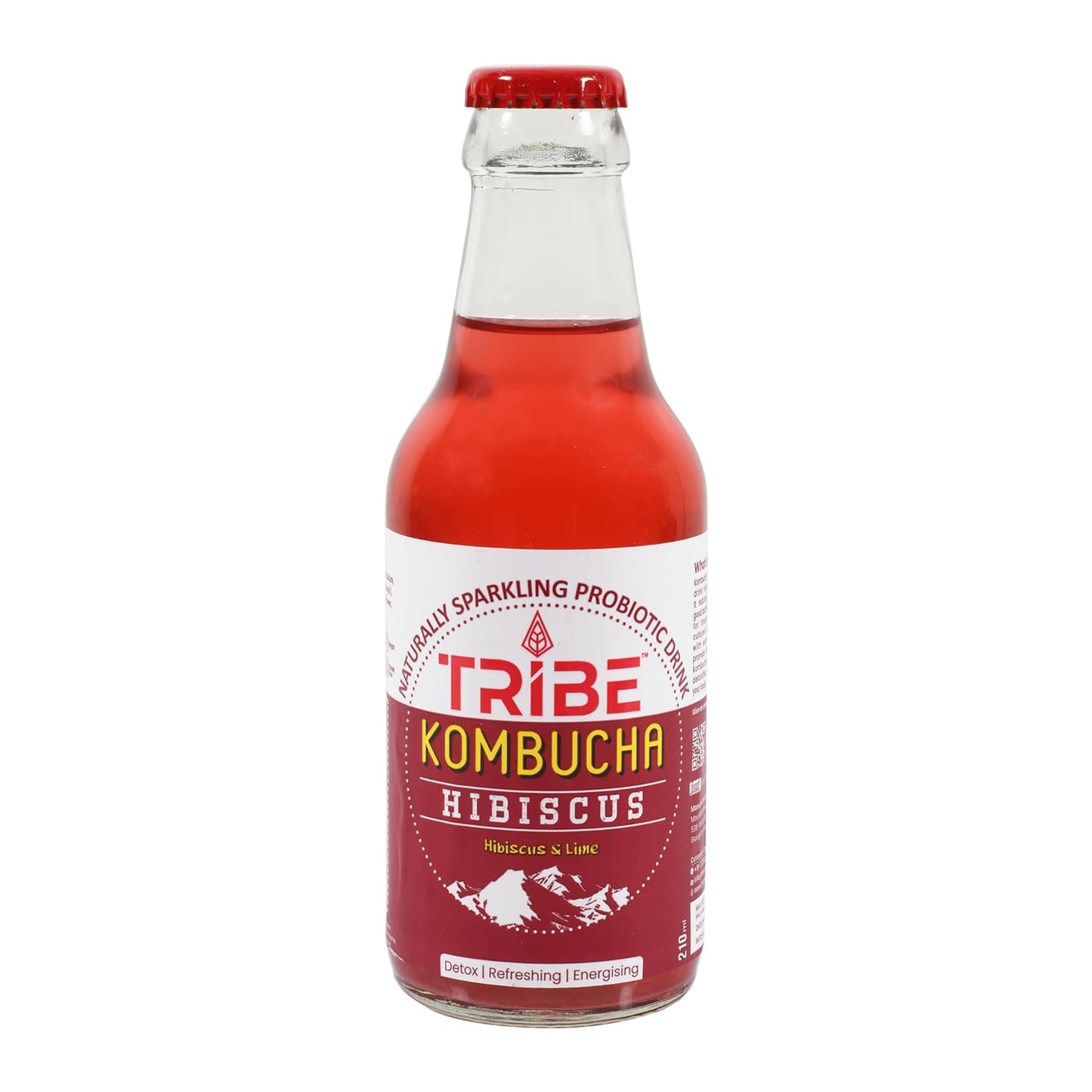 Tribe Kombucha Naturally Sparkling Herbal Classic, Gingerade, Hibiscus, Unity & Lavender Probiotic Super Drink, 210ML