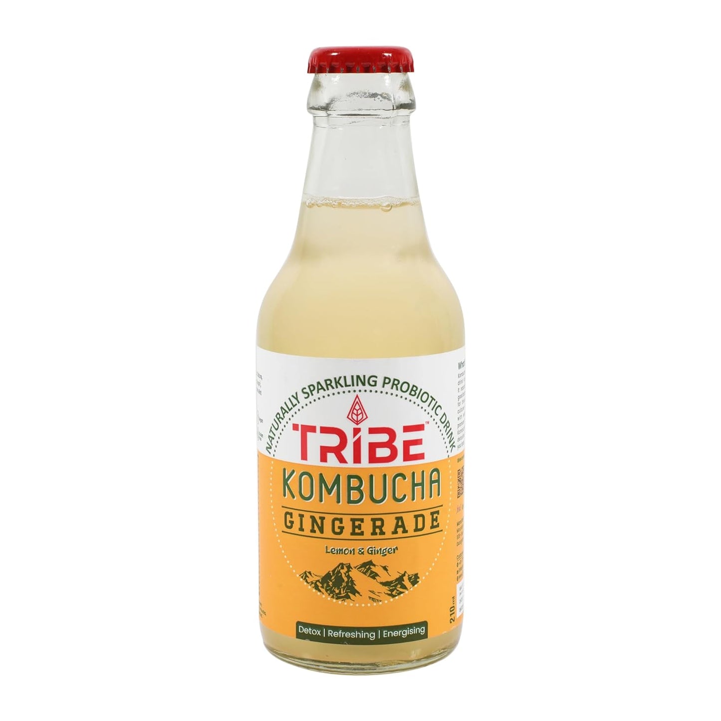 Tribe Kombucha Naturally Sparkling Herbal Gingerade & Unity Probiotic Super Drink, 210ML