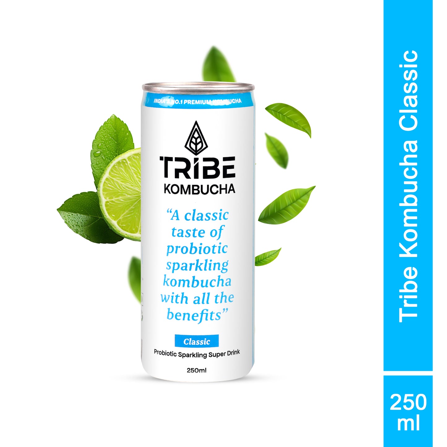 Tribe Kombucha Naturally Sparkling Herbal Classic Probiotic Super Drink, 250ML