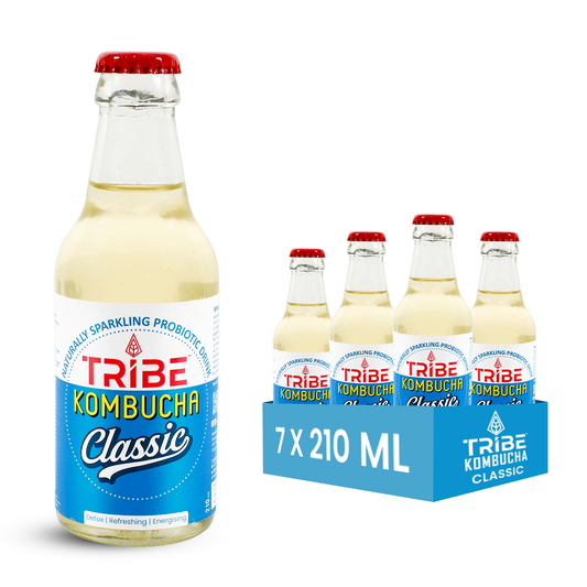 Tribe Kombucha Classic 7 Days - Weight Management - Detox - Antioxidant  Gluten free  Pack of 7 210 ML