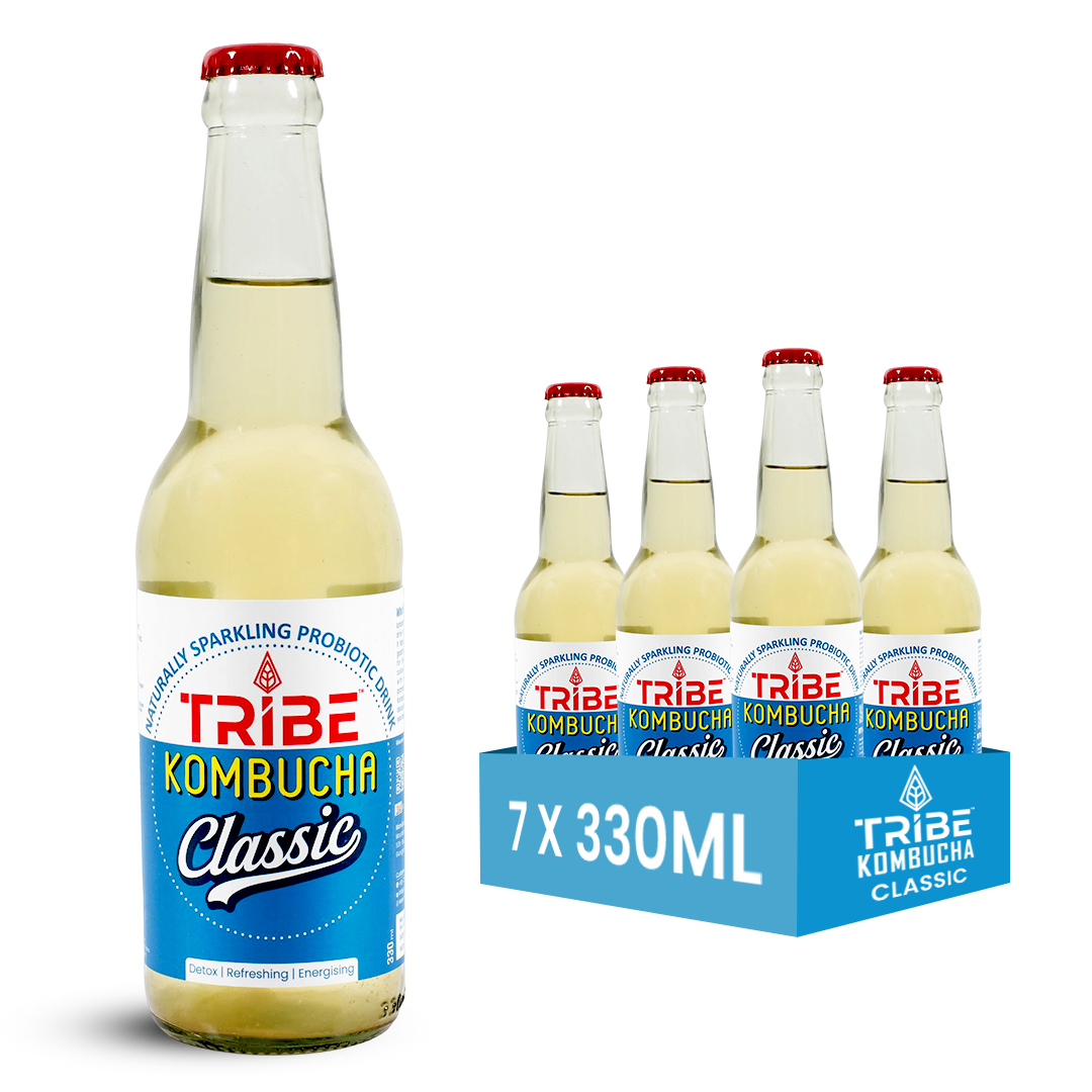 Tribe Kombucha Classic 7 Days - Weight Management - Detox - Antioxidant  Gluten free  Pack of 7 330 ML