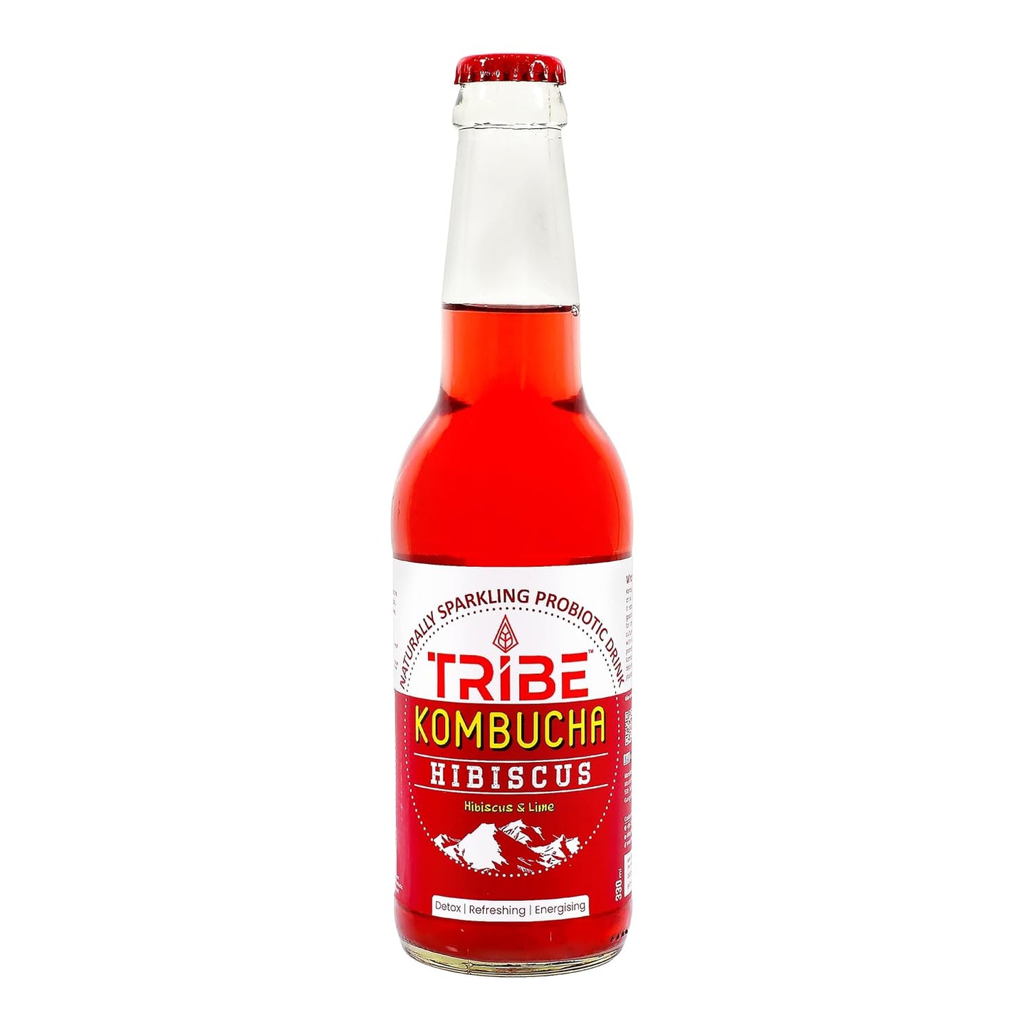 Tribe Kombucha Naturally Sparkling Herbal Classic & Hibiscus Probiotic Super Drink, 330ML