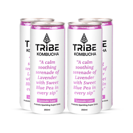 Tribe Kombucha Naturally Sparkling Lavender Probiotic Super Drink, 250ML