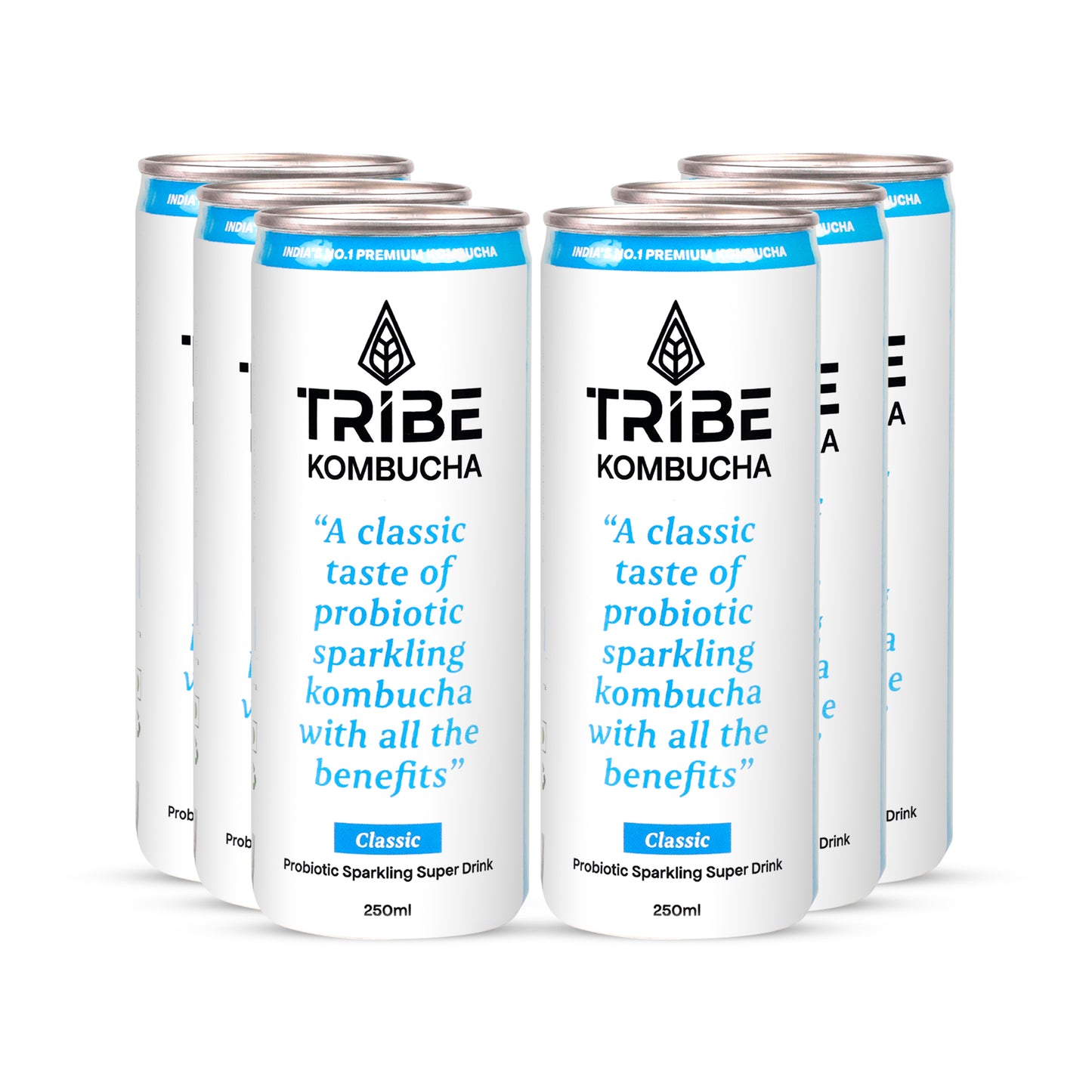 Tribe Kombucha Naturally Sparkling Herbal Classic Probiotic Super Drink, 250ML