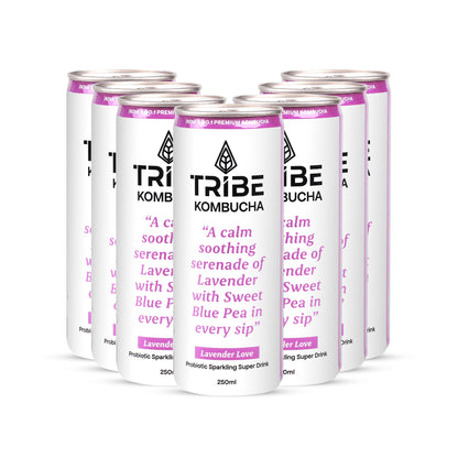 Tribe Kombucha Naturally Sparkling Lavender Probiotic Super Drink, 250ML