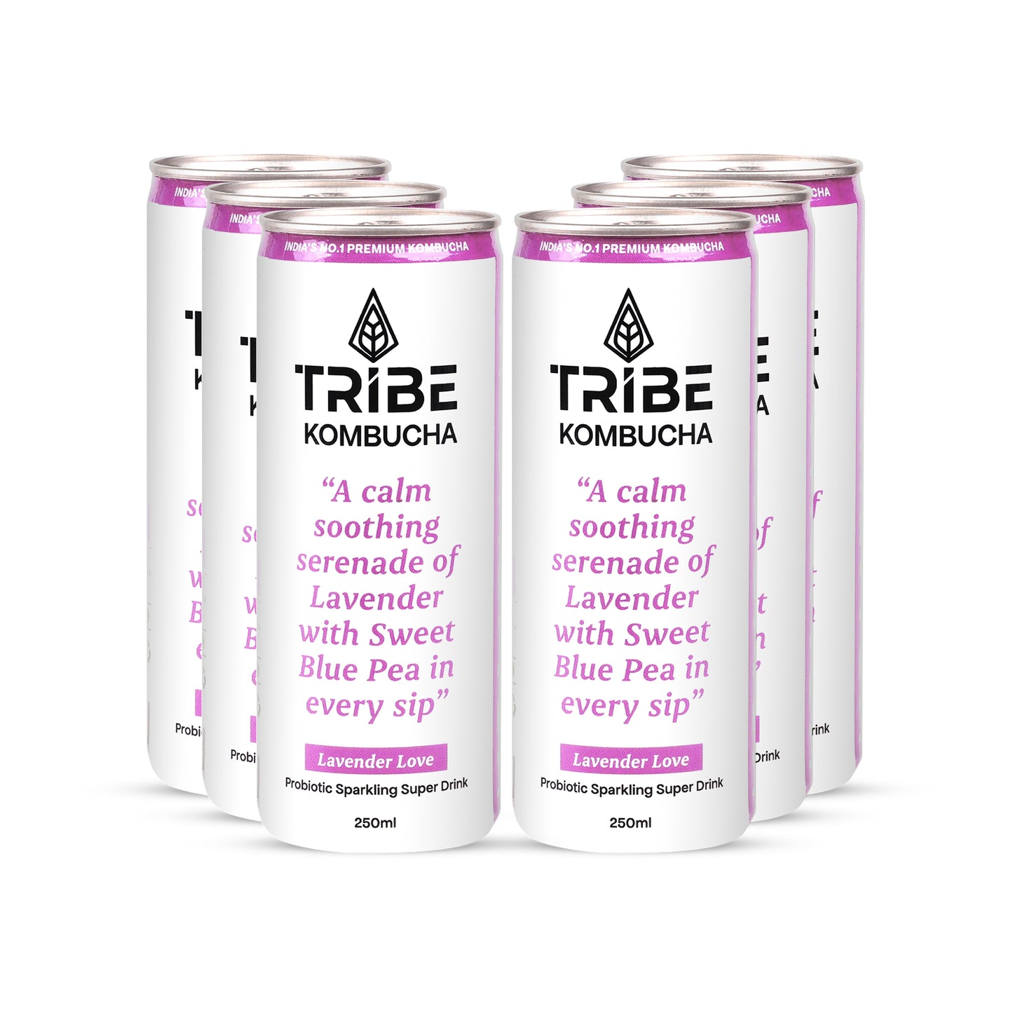 Tribe Kombucha Naturally Sparkling Lavender Probiotic Super Drink, 250ML