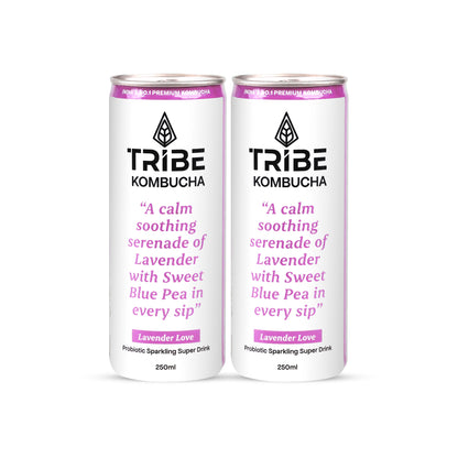 Tribe Kombucha Naturally Sparkling Lavender Probiotic Super Drink, 250ML