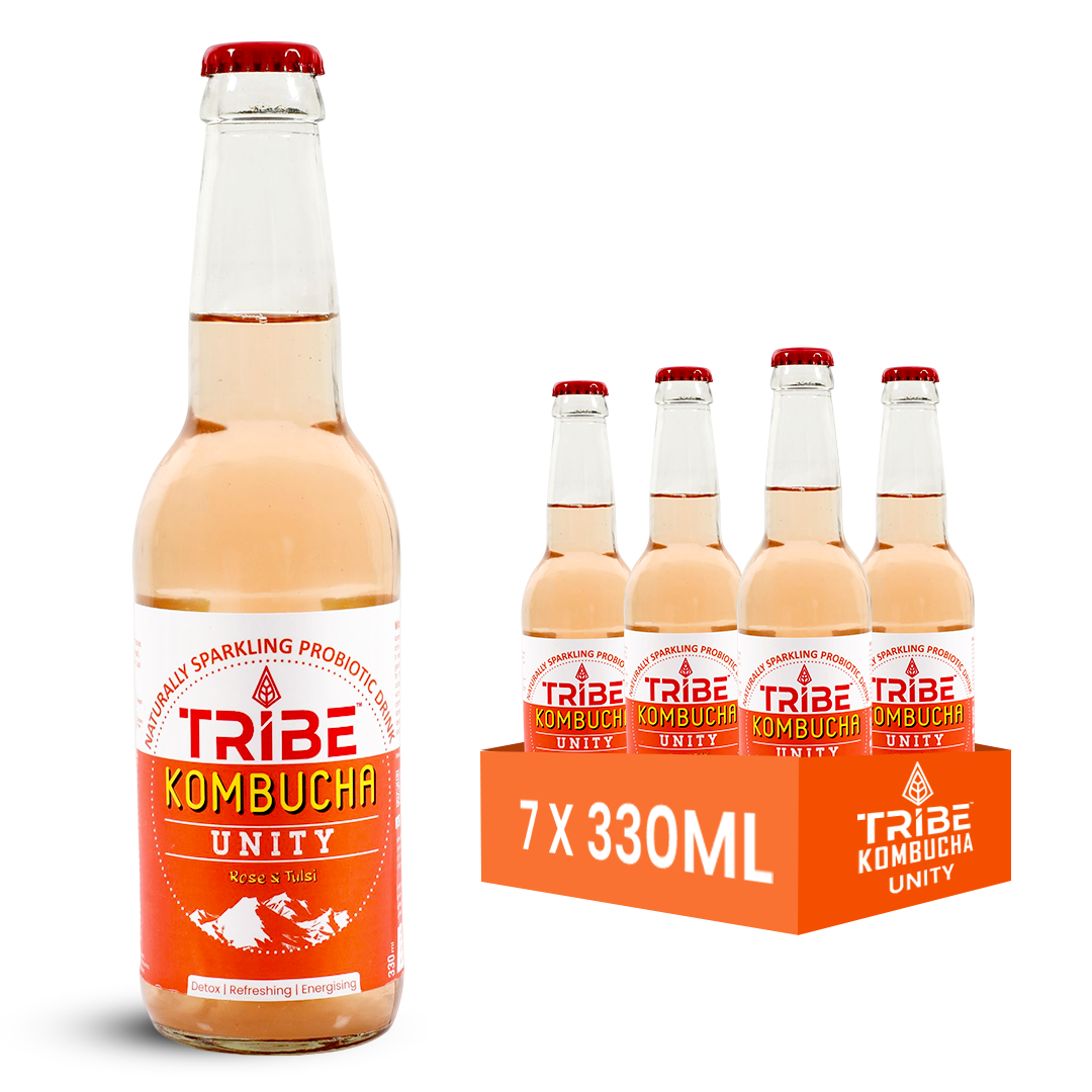 Tribe Kombucha Unity 7 Days - Weight Management - Detox - Antioxidant  Gluten free  Pack of 7 330 ML