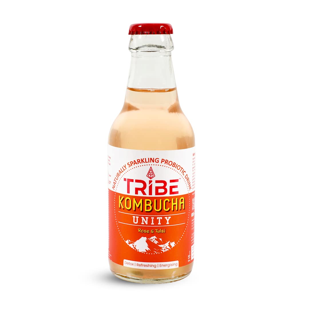 Tribe Kombucha Naturally Sparkling Herbal Classic & Unity Probiotic Super Drink, Gluten free, 330ML